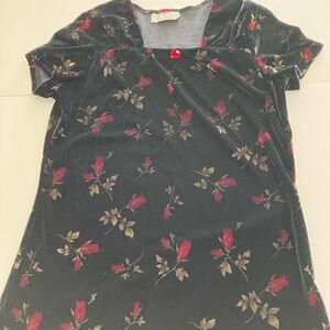 Girl’s Rose floral velvet dress by L.A. Conduct